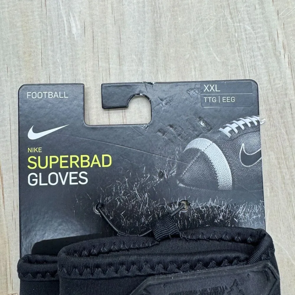 NEW Jordan Superbad 6.0 Football Gloves Black NFL Logo Sz 2XL DX4476-091